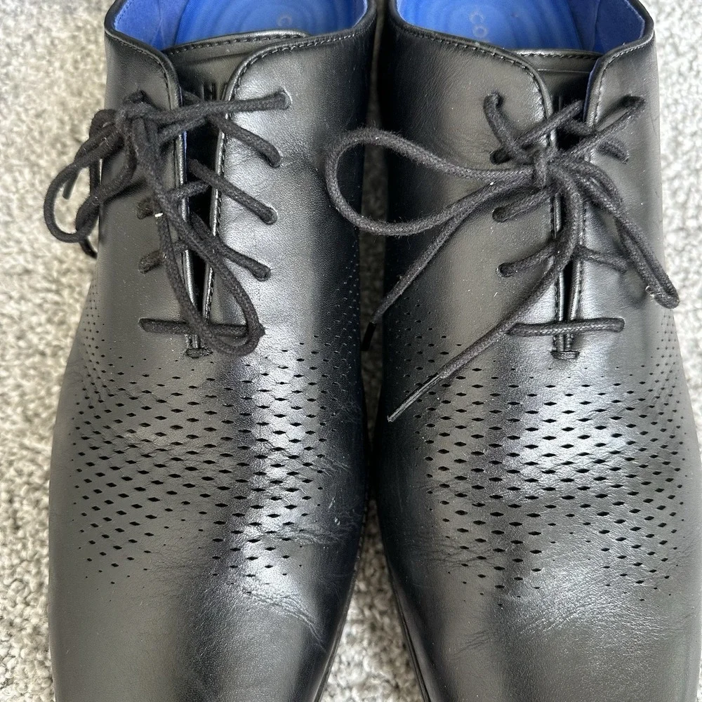 Cole‎ Haan Men's Washington Grand Laser Wingtip Oxford Black Style C23999, Sz 13